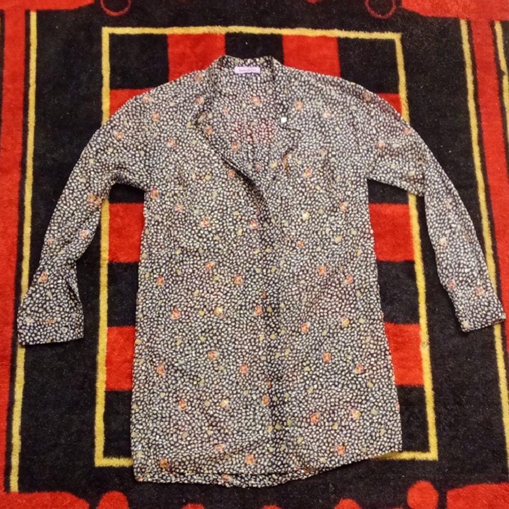 Floral Button-Up Shirt Queen Return (L)